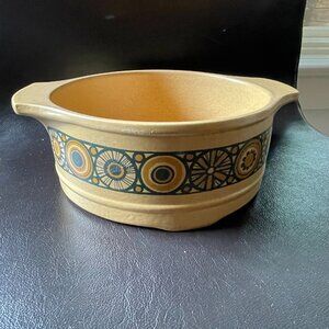 Vintage 70s Kiln Craft Staffordshire Ironstone Bacchus Casserole Dish